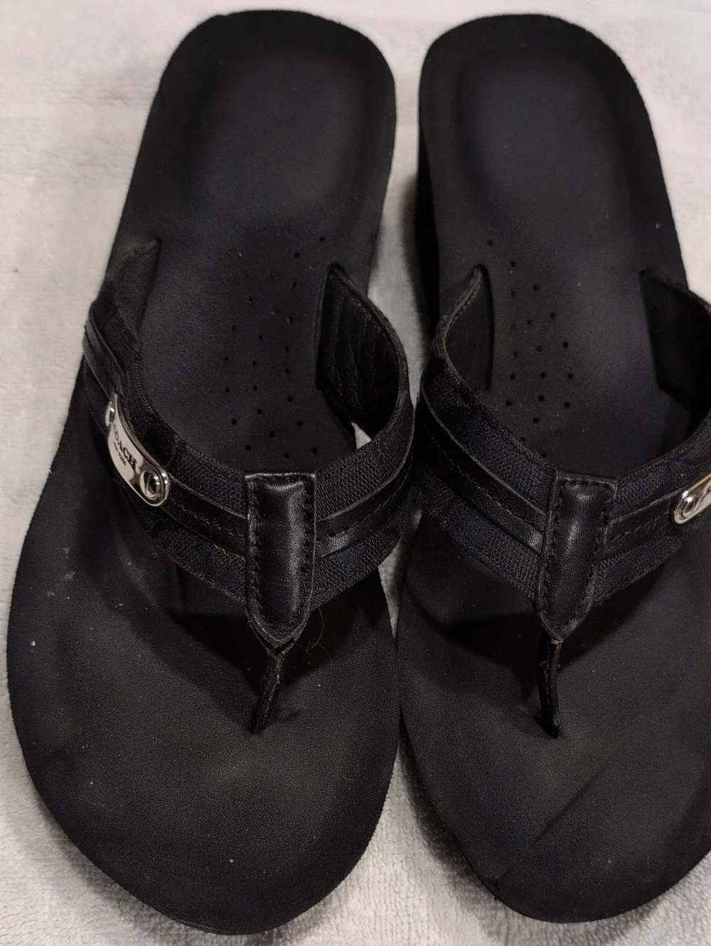 Coach Black Women's Thong Sandals